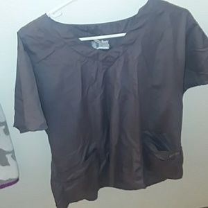 MEDIUM Gray Scrub Top